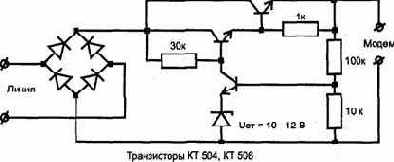 Интерфейс коммутируемой телефонной линии и телефонного аппарата